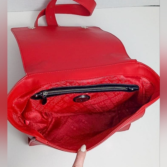 Lightly used LOVE MOSCHINO Embellished faux leather Vegan Leather shoulder bag - Picture 6 of 11